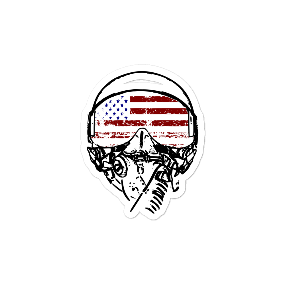 American Aviator Flag Zap sticker