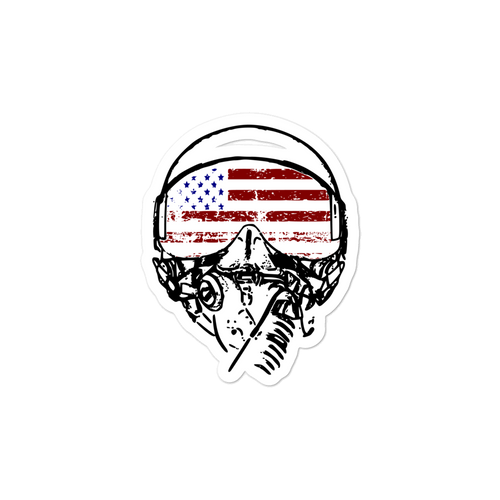 American Aviator Flag Zap sticker