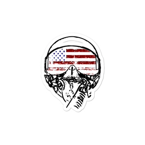 American Aviator Flag Zap sticker