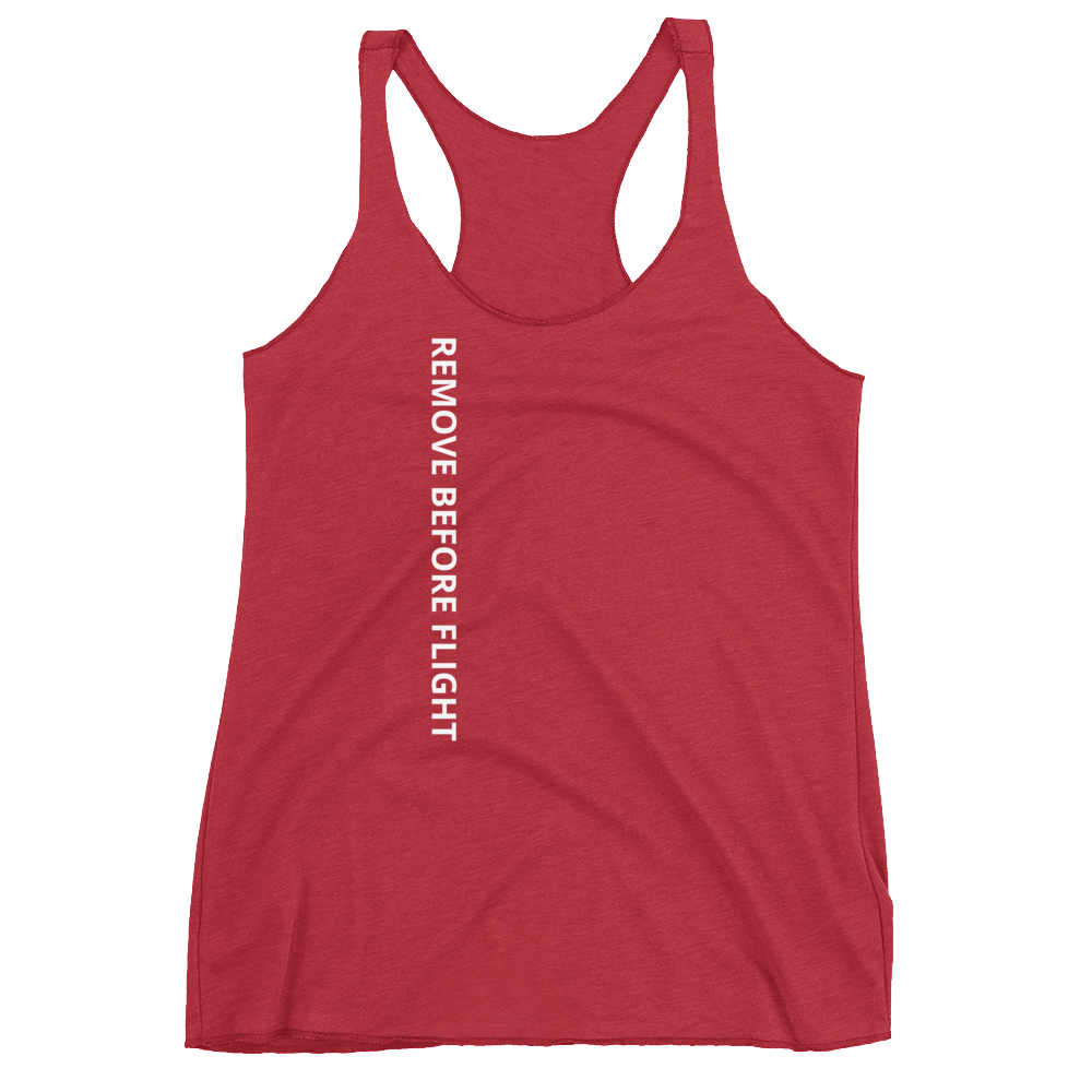 Women's Remove Before Flight Racerback Tank