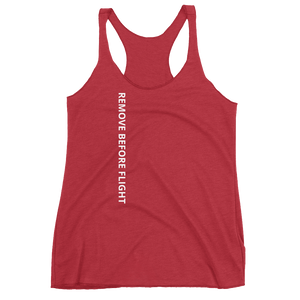 Women's Remove Before Flight Racerback Tank