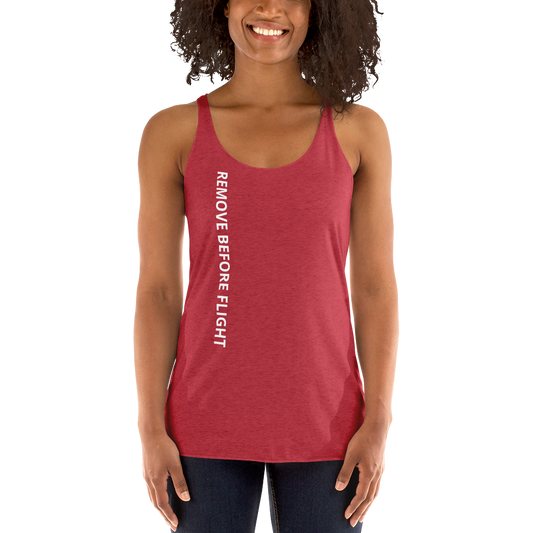 Women's Remove Before Flight Racerback Tank