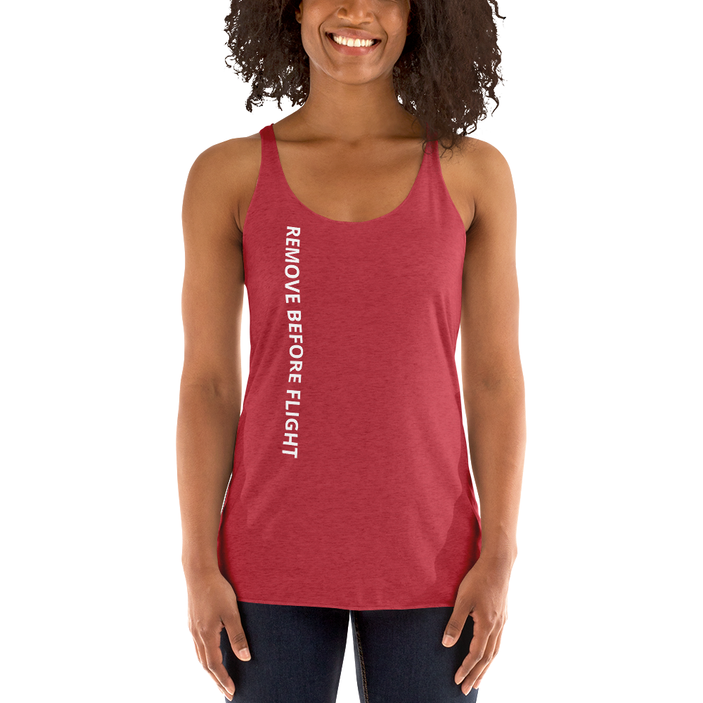 Women's Remove Before Flight Racerback Tank