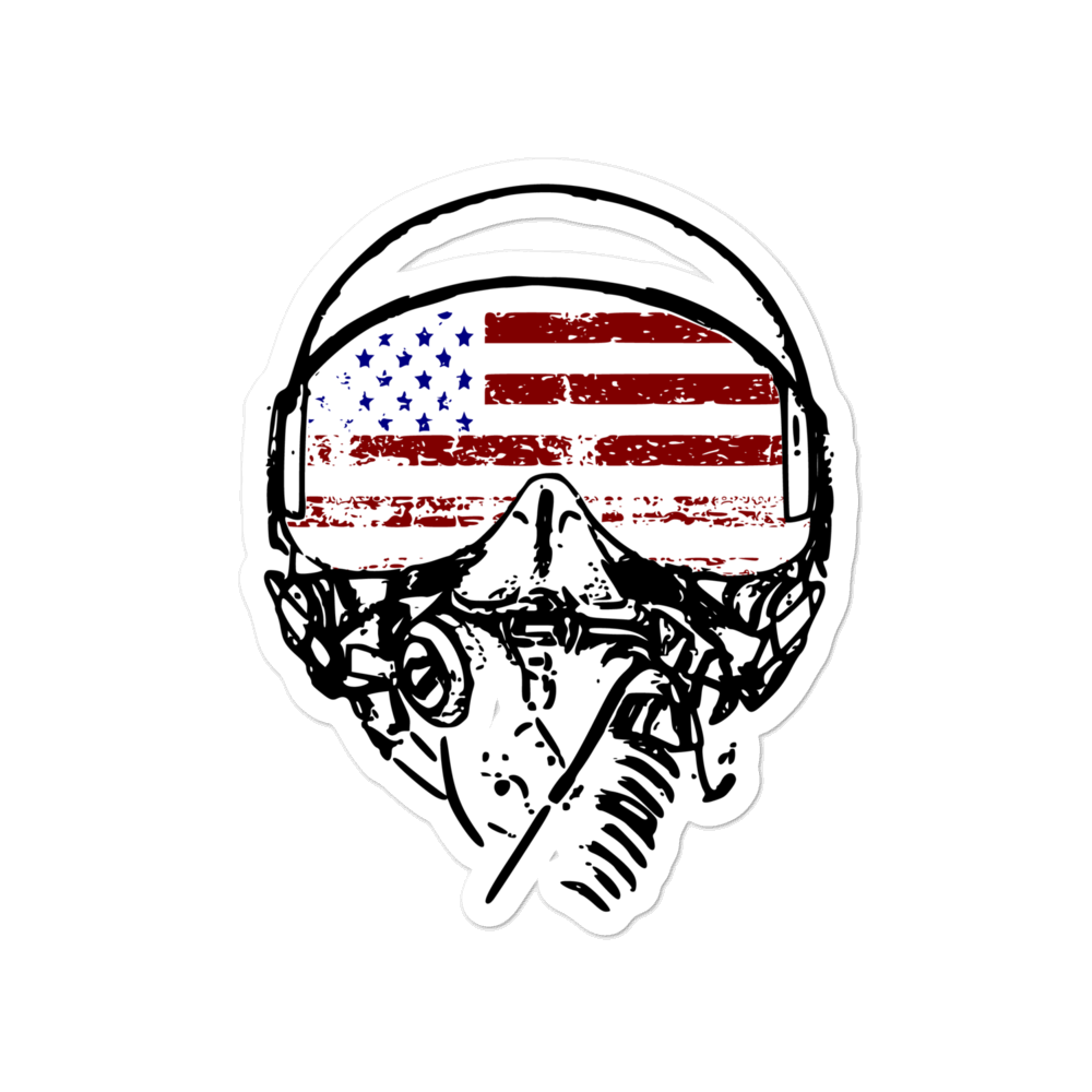 American Aviator Flag Zap sticker