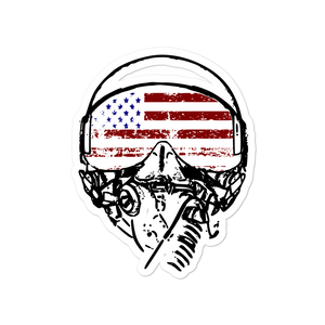 American Aviator Flag Zap sticker