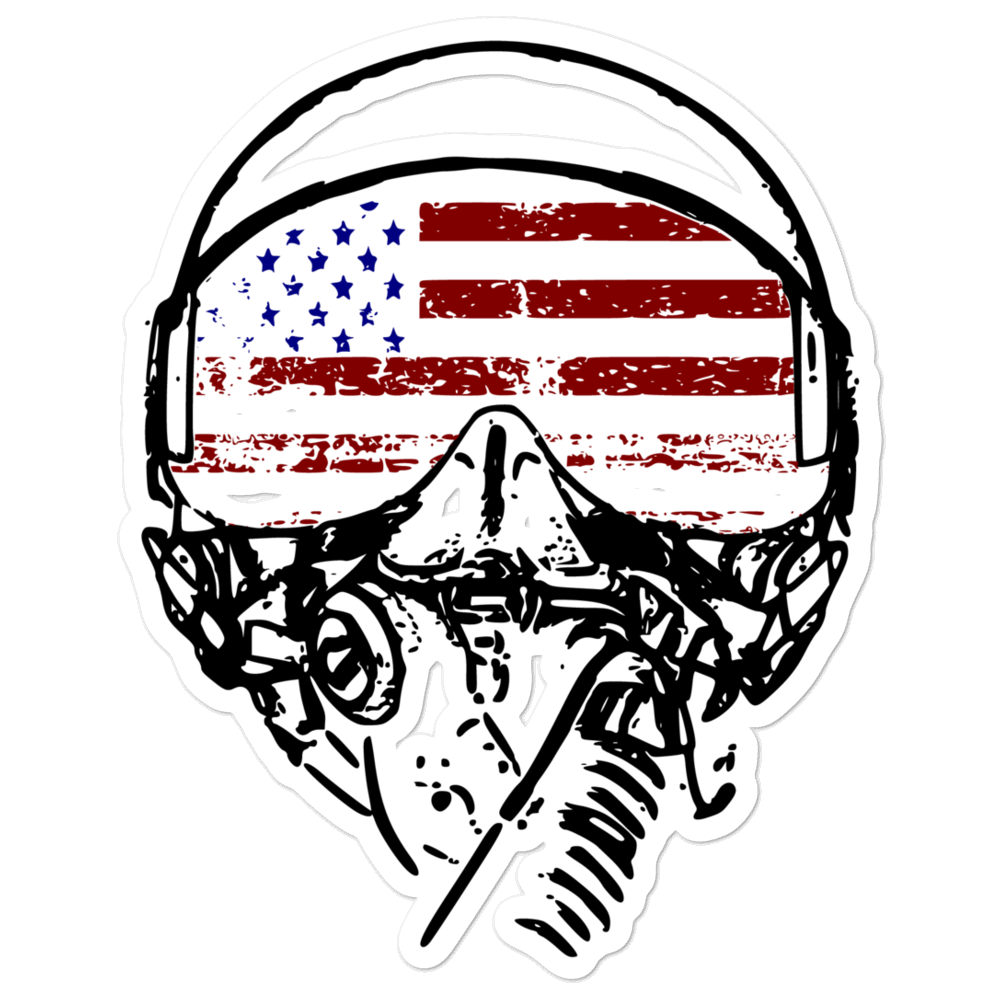 American Aviator Flag Zap sticker