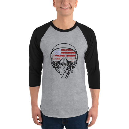 American Aviator Flag 3/4 Raglan