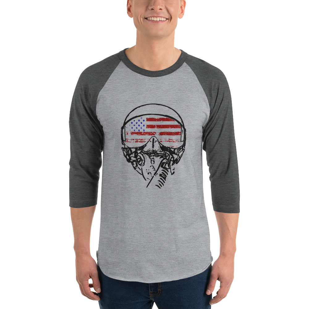 American Aviator Flag 3/4 Raglan