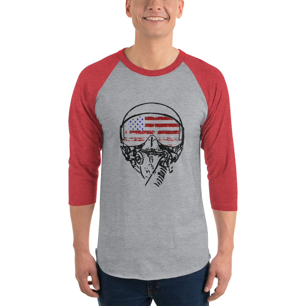 American Aviator Flag 3/4 Raglan