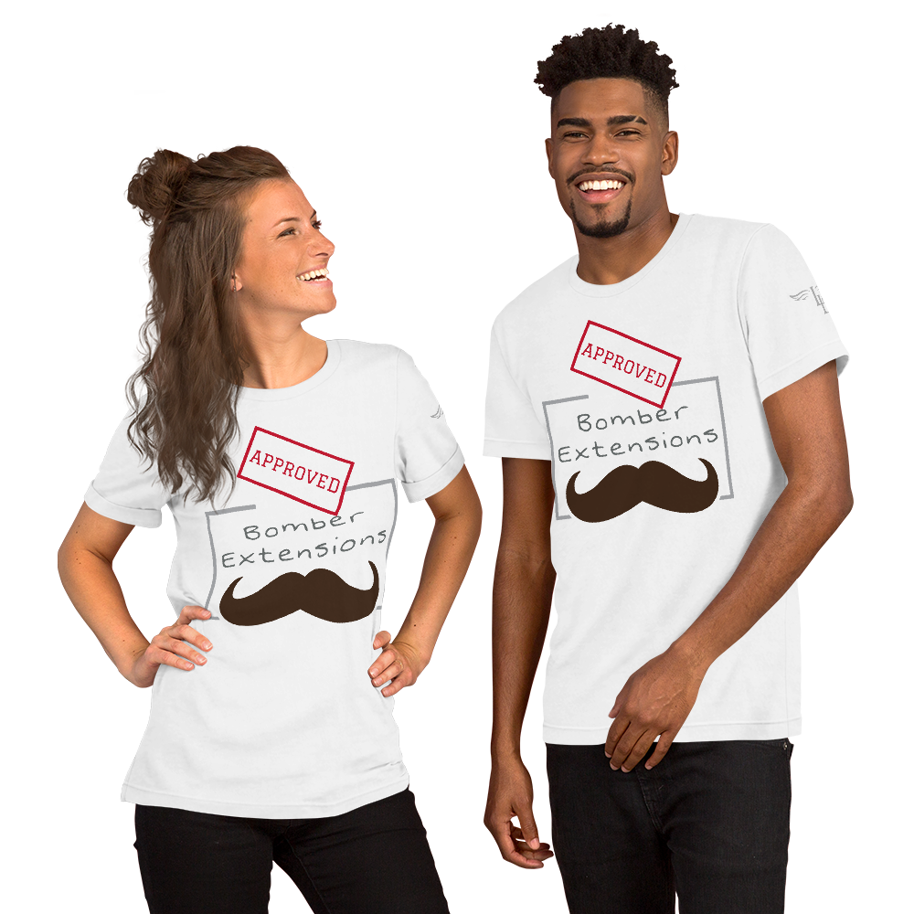 Mustache Bomber Extensions Approved Tee