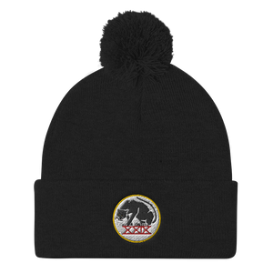 Panthers Pom Pom Knit Beanie Cap